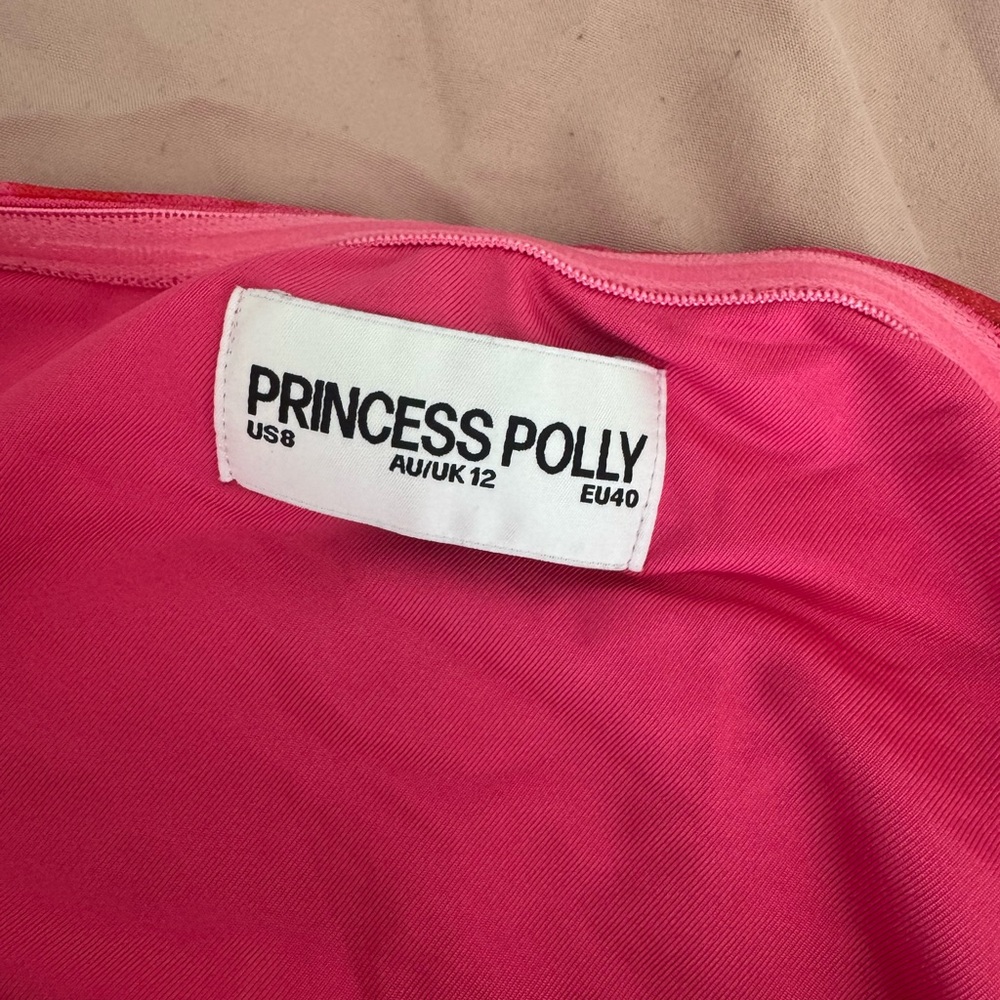 Princess Polly Strapless Pink and Red Floral Slip Dress - Picture 2 of 4